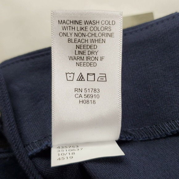 CC - Maurices Womens Dress Pants 6 Solid Navy Blue Skinny Ankle Mid Rise Stretch - Picture 9 of 10